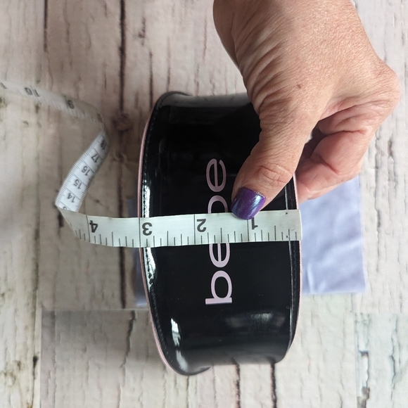 BEBE Black Patent Leather Sunglasses/Glasses Case With Pink Inside (CASE ONLY) - Picture 8 of 11